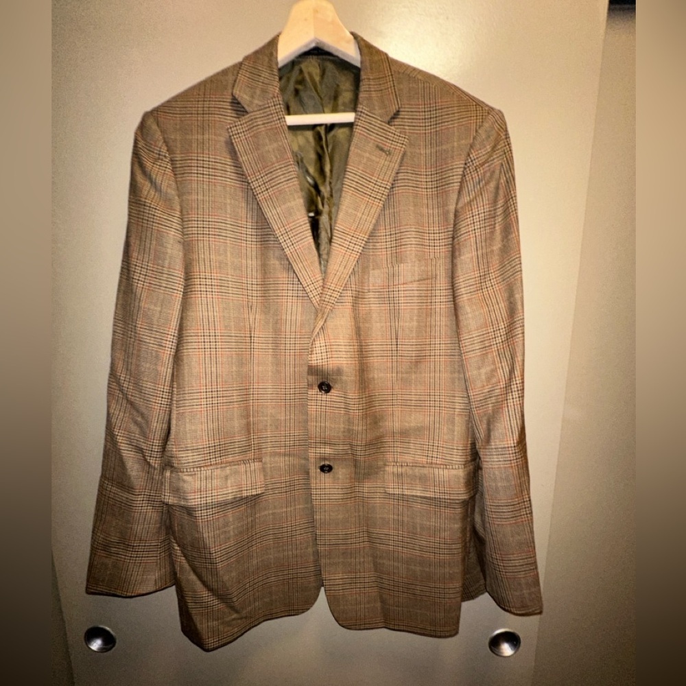 Loro Piana brown check wool blazer